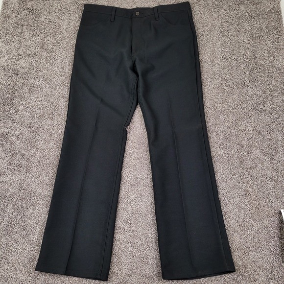 Wrangler Other - Wrangler Dress Jeans Mens 38x32 Black Excellent Rancher 82BK Made in USA Bootcut